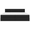vidaXL Postel s &uacute;ložn&yacute;m prostorem a LED svetlom Čierna 200 x 200 cm