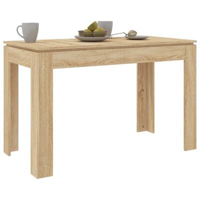 vidaXL Jedálenský stôl, dub sonoma 120x60x76 cm, drevotrieska