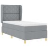 vidaXL Boxspring posteľ s matracom tmavo&scaron;ed&aacute; 90x190 cm Svetlosiv&aacute;