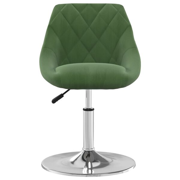 vidaXL Otočné jedálenské stoličky 2 ks tmavozelené zamatové