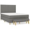 vidaXL Boxspring posteľ s matracom tmavosiv&aacute; 140x190 cm l&aacute;tka