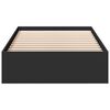 vidaXL Posteľný rám so zásuvkami čierny 100x200 cm kompozitné drevo
