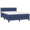 vidaXL Boxspring posteľ s matracom modr&yacute; 140x190 cm l&aacute;tka