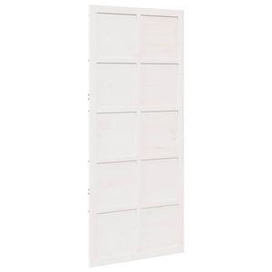 vidaXL Zavesen&eacute; posuvn&eacute; dvere Biela 90 x 2,5 x 208 cm Borovicov&yacute; mas&iacute;v