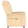 vidaXL 2-miestne sklápacie masážne kreslo, krémové, mikrovlákno