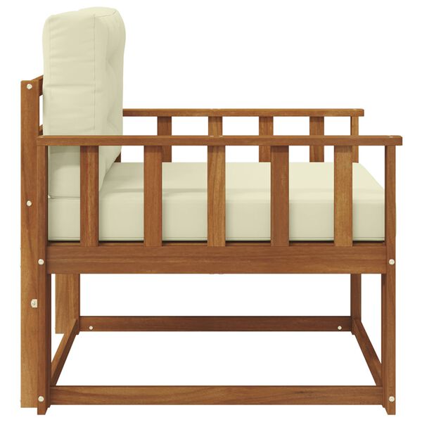 vidaXL Z&aacute;hradn&aacute; stredn&aacute; sedačka Pevn&eacute; ak&aacute;ciov&eacute; drevo Pr&iacute;rodn&aacute;