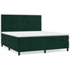 vidaXL Posteľn&yacute; r&aacute;m boxsping s matracom tmavozelen&yacute; 180x200 cm zamat
