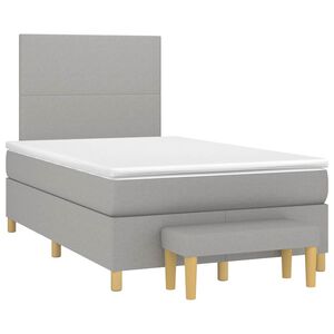 vidaXL Boxspring posteľ s matracom bledosiv&aacute; 120x190 cm l&aacute;tka