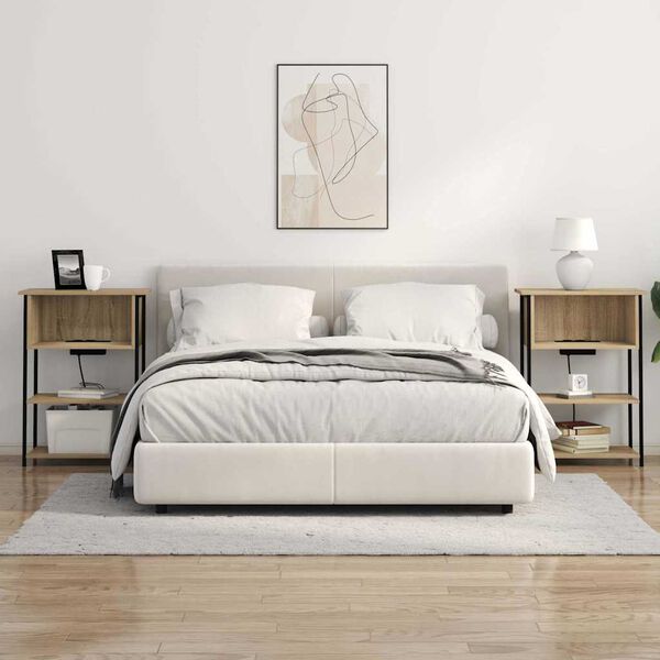 vidaXL Nočn&yacute; stol&iacute;k Sonoma dub 55 x 31 x 76 cm Kompozitn&eacute; drevo