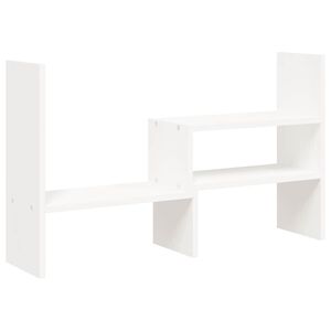 vidaXL Stojan na monitor biely (39-72)x17x43 cm mas&iacute;vna borovica