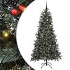 vidaXL Umel&yacute; vianočn&yacute; stromček Zelen&aacute; 210 cm PVC, plast a oceľ