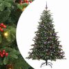 vidaXL Umel&yacute; vianočn&yacute; stromček Zelen&aacute; 210 cm PVC, kov a plast