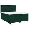 vidaXL Posteľn&yacute; r&aacute;m boxsping s matracom tmavozelen&yacute; 200x200 cm zamat