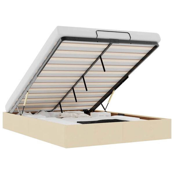 vidaXL Osmansk&yacute; r&aacute;m postele bez matraca kr&eacute;mov&aacute; 140x190 cm l&aacute;tka