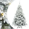 vidaXL Umel&yacute; vianočn&yacute; stromček s 300 LED-i Biela 180 cm PE a PVC