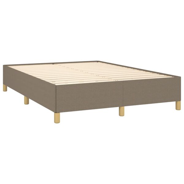 vidaXL Posteľn&yacute; r&aacute;m boxspring s matracom sivohned 140x200 cm l&aacute;tka