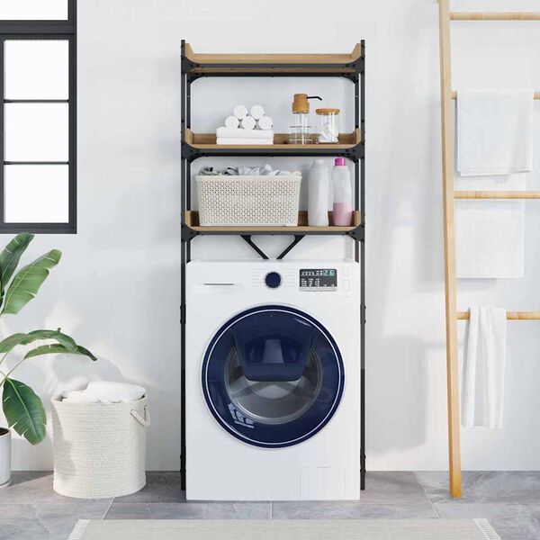 vidaXL Polica na pr&aacute;čku s poličkou Remeseln&yacute; dub 67 x 25 x 163 cm