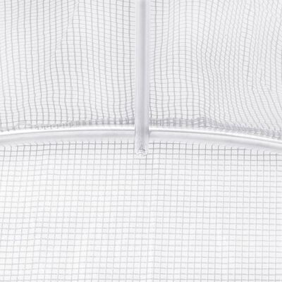vidaXL Fóliovník s oceľovým rámom biely 4 m² 2x2x2 m