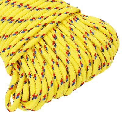 vidaXL Lodné lano žlté 3 mm 500 m polypropylén