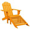 vidaXL Z&aacute;hradn&aacute; stolička Adirondack s otomanom jedľov&yacute; mas&iacute;v oranžov&aacute;