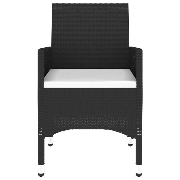 vidaXL 5-dielna z&aacute;hradn&aacute; jed&aacute;lensk&aacute; s&uacute;prava polyratan čierna