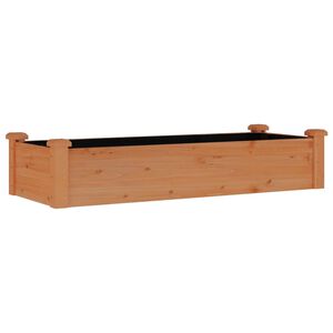 vidaXL Z&aacute;hr. vyv&yacute;&scaron;en&yacute; z&aacute;hon s vložkou hned&yacute; 120x45x25 cm mas&iacute;vna jedľa