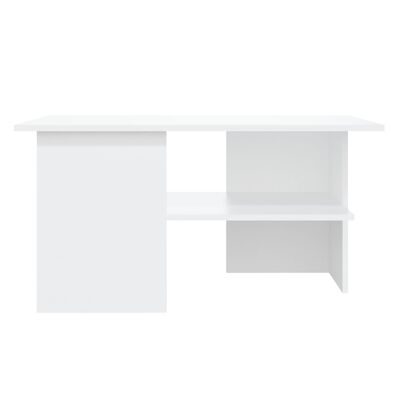 vidaXL Konferenčný stolík biely 90x60x46,5 cm drevotrieska
