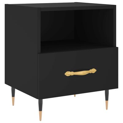 vidaXL Nočný stolík čierny 40x35x47,5 cm kompozitné drevo