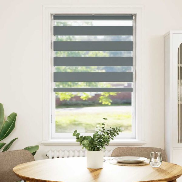 vidaXL Zebra roleta tmavo&scaron;ed&aacute; 85x150 cm &scaron;&iacute;rka l&aacute;tky 80,9 cm polyester