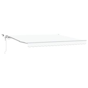 vidaXL Sklopn&aacute; mark&iacute;za Biela 400 &times; 300 cm Polyester