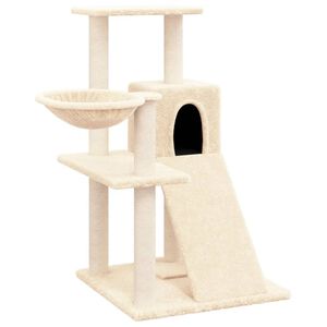 vidaXL &Scaron;krabadlo pre mačky so sisalov&yacute;mi stĺpikmi kr&eacute;mov&eacute; 82 cm