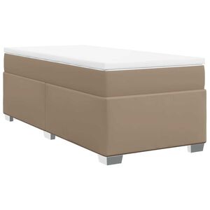 vidaXL Boxspring posteľ s matracom kapuč&iacute;nov&aacute; 90x200 cm umel&aacute; koža