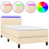 vidaXL Posteľ boxsping s matracom a LED kr&eacute;mov&aacute; 80x200 cm l&aacute;tka