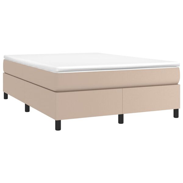 vidaXL Boxspring posteľ s matracom kapuč&iacute;nov&aacute; 140x190 cm umel&aacute; koža