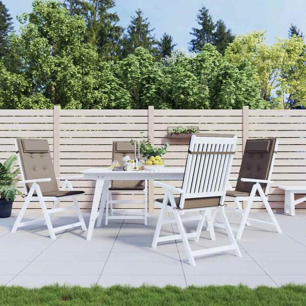 vidaXL Podu&scaron;ky na stoličky s vysok&yacute;m operadlom 4 ks sivohned&eacute; l&aacute;tka