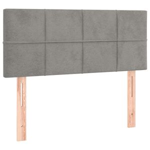 vidaXL Čelo postele bledosiv&eacute; 80x5x78/88 cm zamat