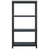 vidaXL Reg&aacute;le s &uacute;ložn&yacute;mi poličkami 5ks čierne 60x30x138 cm plast