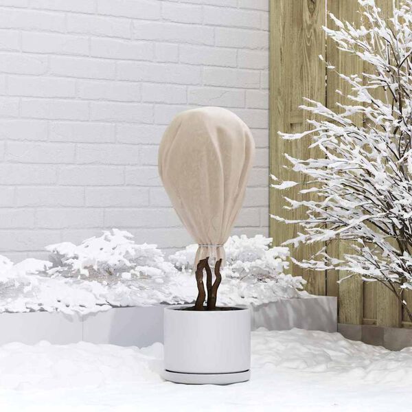 vidaXL Fleece na ochranu rastl&iacute;n pred mrazom B&eacute;žov&aacute; 50 x 1,6 m