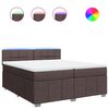 vidaXL Boxspring posteľ s matracom tmavohned&aacute; 200x200 cm l&aacute;tka