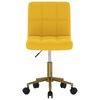 vidaXL Otočn&aacute; jed&aacute;lensk&aacute; stolička žlt&aacute; zamatov&aacute;