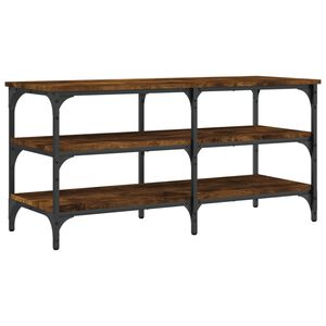 vidaXL Lavička na top&aacute;nky dymov&yacute; dub 100x38,5x49 cm kompozitn&eacute; drevo