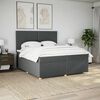 vidaXL Boxspring posteľ s matracom tmavosiv&aacute; 200x200 cm l&aacute;tka
