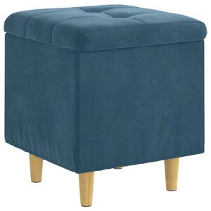 vidaXL Ottoman s &Uacute;ložn&yacute;m Priestorom Modr&aacute; 40 x 40 x 45 cm Zamat