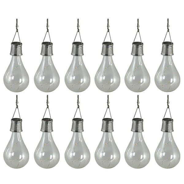 Luxform Solárne záhradné párty LED svietidlá 12 ks priehľadné 95220