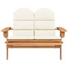 vidaXL Adirondack Záhradná lavička s vankúšmi 126 cm masívna akácia