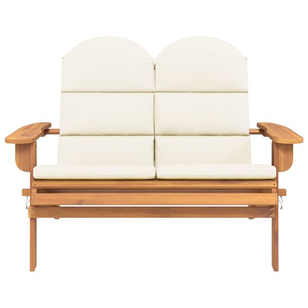 vidaXL Adirondack Záhradná lavička s vankúšmi 126 cm masívna akácia