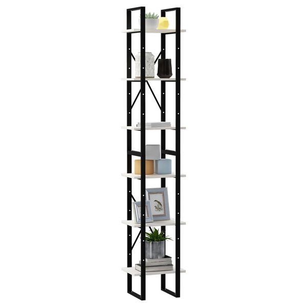 vidaXL Vysoký regál biely 40x30x210 cm masívna borovica