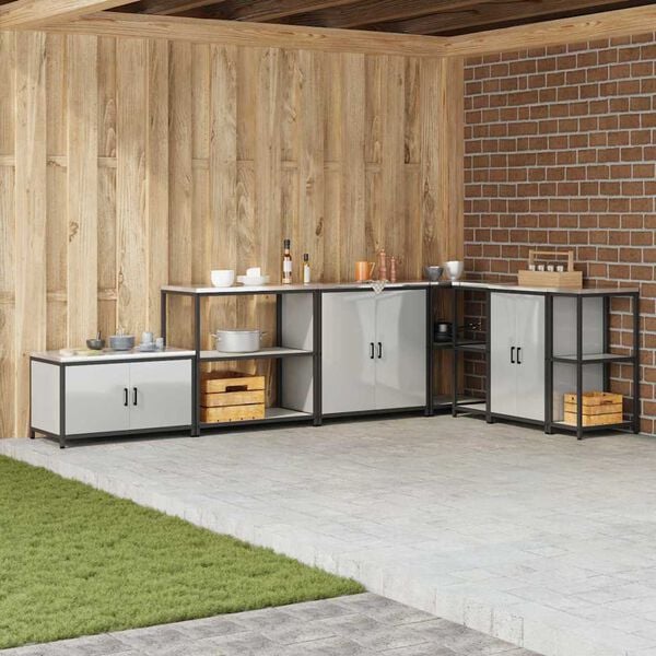 vidaXL &Uacute;ložisko v kuchyni s poličkou Strieborn&aacute; 60 x 50 x 92 cm Oceľ