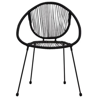 vidaXL Záhradné stoličky 2 ks čierne PVC ratanové