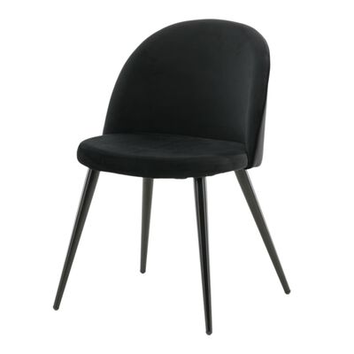 Venture Home Jedálenské stoličky 2 ks Velvet zamat čierne